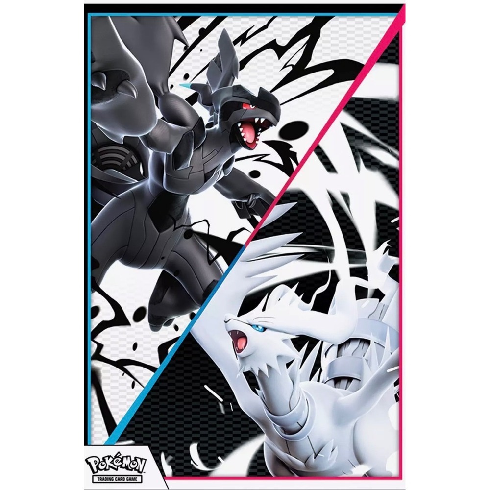 Pokemon Zekrom Reshiram Double Sided Poster Black Bolt White Flare 27x39